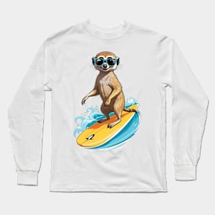 Surfing Meerkat Long Sleeve T-Shirt